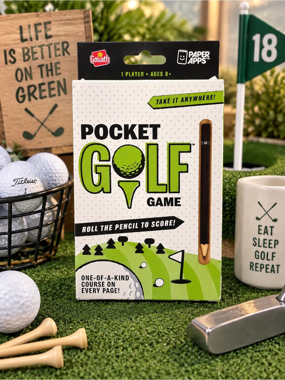Goliath Pocket Golf Game Portable 1 Player Ages 8+ Golf Game